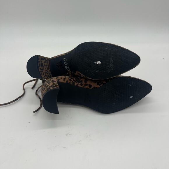 Stuart Weitzman Lofty Cheetah Print Ankle Boots Brown Black Womens Size 5 - Picture 12 of 14